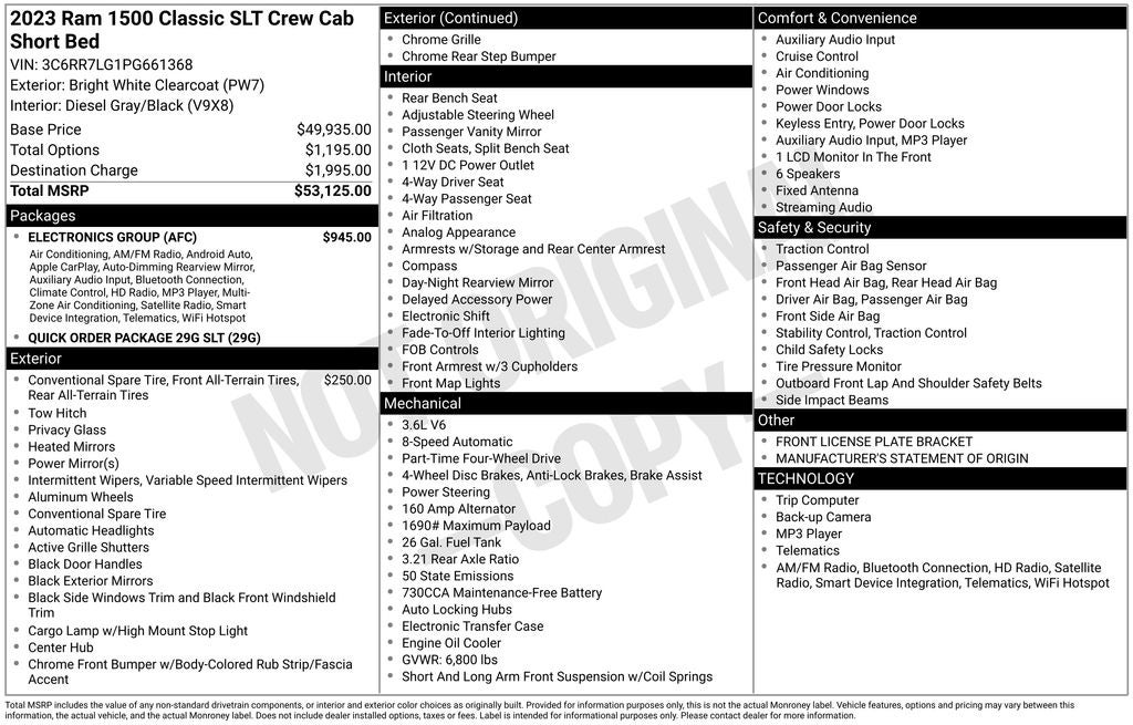 2023 RAM 1500 Classic SLT