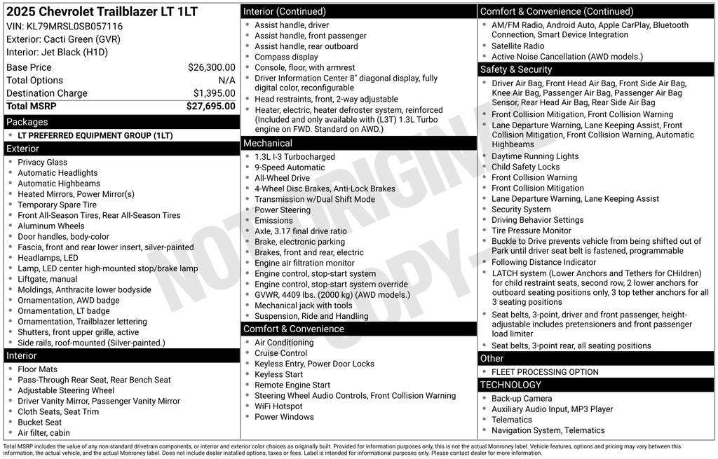2025 Chevrolet TrailBlazer LT